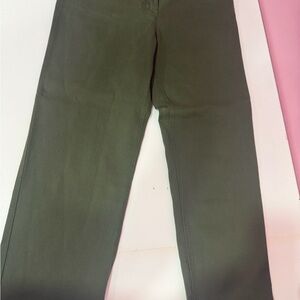 Olive Green Straight Leg Jeans